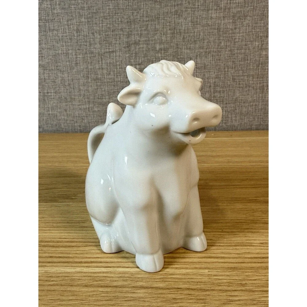 Studio Nova Farm Cow Porcelain Creamer White Milk Pitcher KT513 Vintage 5
